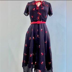 Unique Vintage Retro Fox Dress NWT 2X/18